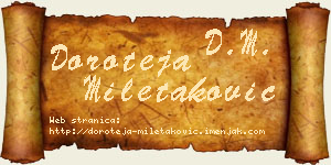 Doroteja Miletaković vizit kartica